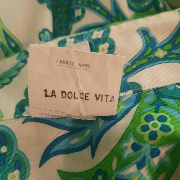 Craig Taylor Egyptian cotton paisley button down fitted top blouse small NWOT *4 - Picture 3 of 6